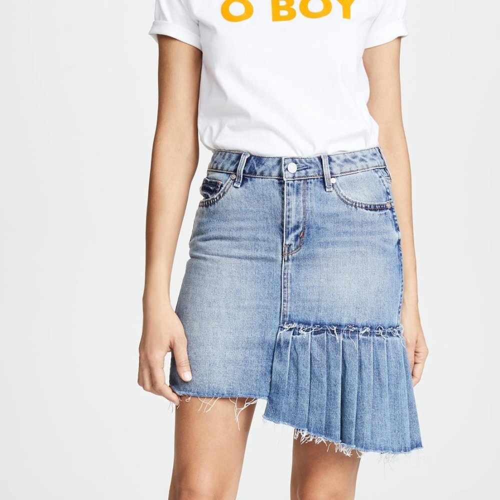 Habitual Corrinna Asymmetrical Denim Skirt